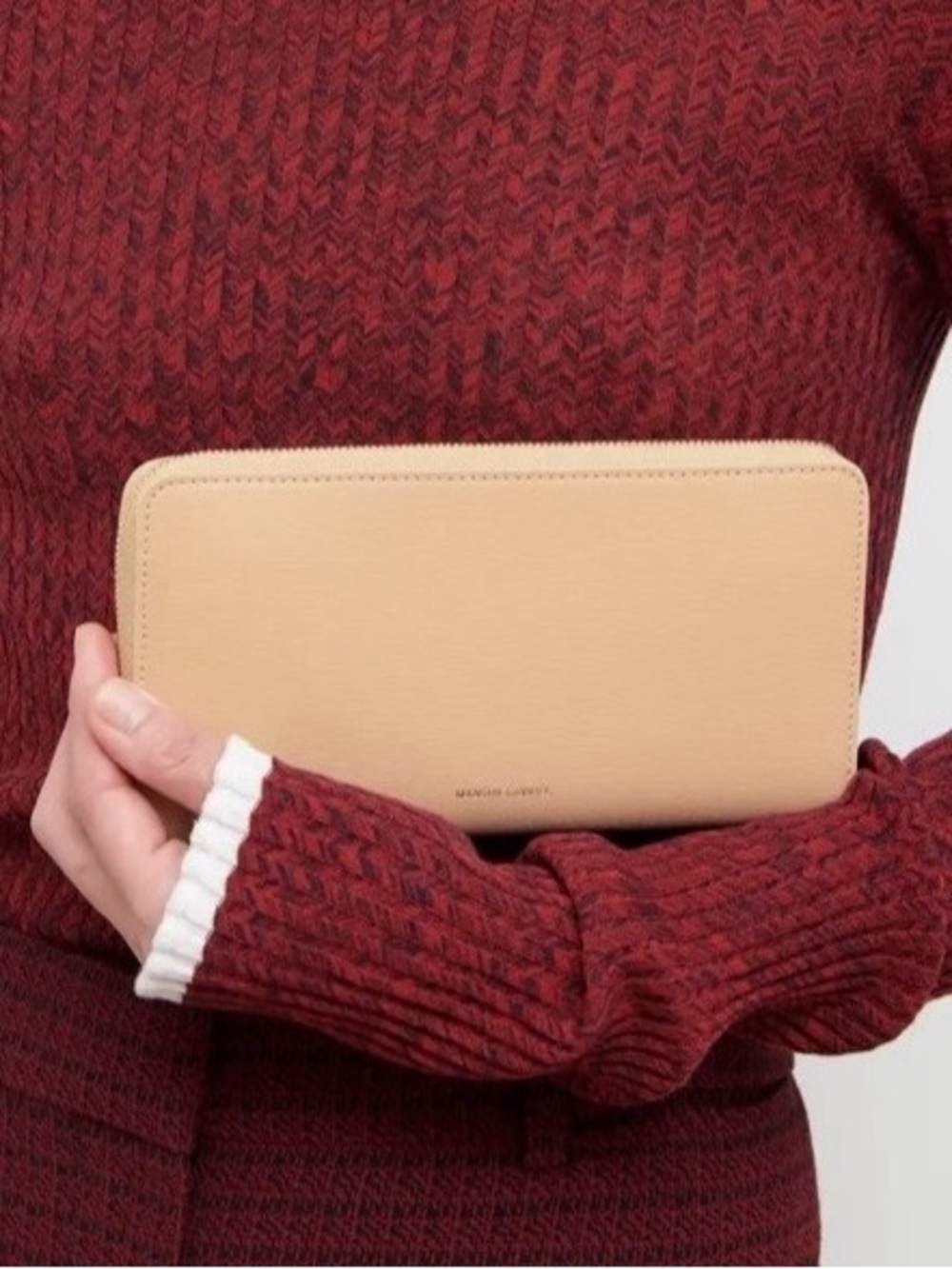 Mansur Gavriel Saffiano Leather Continental Wallet